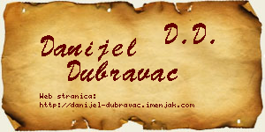 Danijel Dubravac vizit kartica